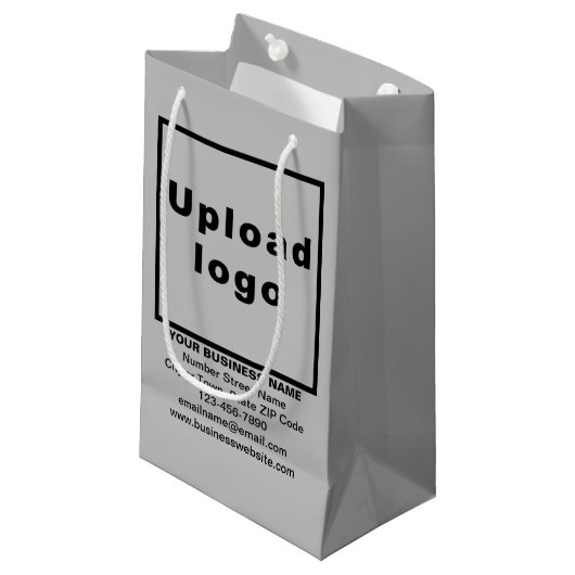 Marque d'affaires sur Gris Petite taille Sac cadea (Devant Angle)