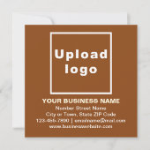 Marque d'affaires sur la carte à note plat Carré B (Devant)