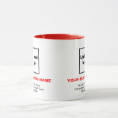 Marque d'affaires sur la Mug Rouge Combo (Centre)