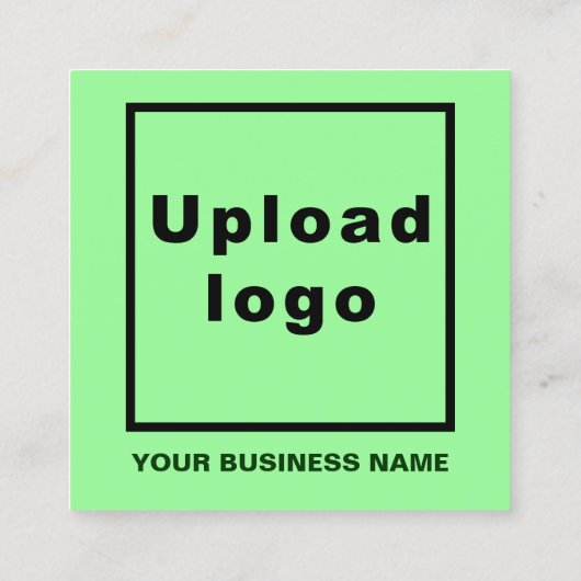 Marque d'affaires sur la petite carte Carré verte (Dos)