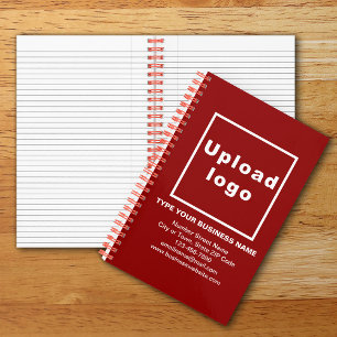 Marque d'affaires sur le Carnet à spirale rouge