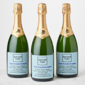 Marque d'affaires sur le Étiquette de vin bleu cla (Bouteilles)