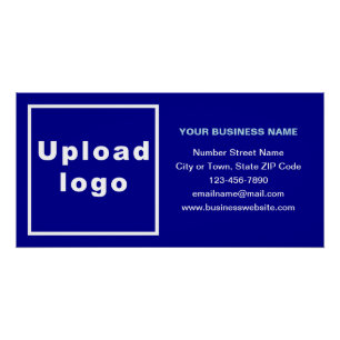 Marque d'affaires sur le rectangle bleu Poster bri