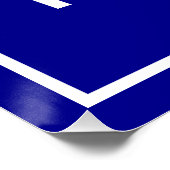 Marque d'affaires sur le rectangle bleu Poster bri (Coin)