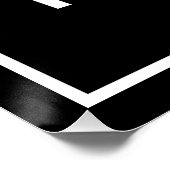 Marque d'affaires sur le rectangle noir Poster bri (Coin)