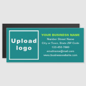 Marque d'affaires sur longue carte magnétique vert (Devant / Derrière)