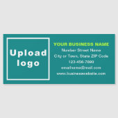 Marque d'affaires sur longue carte magnétique vert (Devant)