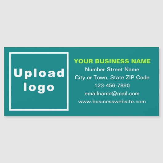 Marque d'affaires sur longue carte magnétique vert (Devant)