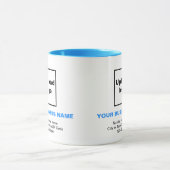 Marque d'affaires sur Mug Combo bleu clair (Centre)