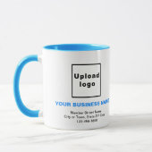 Marque d'affaires sur Mug Combo bleu clair (Gauche)