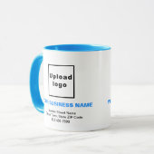 Marque d'affaires sur Mug Combo bleu clair (Devant gauche)