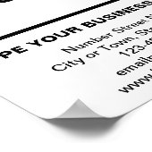 Marque d'affaires sur petite affiche blanche (Coin)