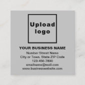 Marque d'affaires sur petite carte Carré gris (Devant)