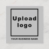 Marque d'affaires sur petite carte Carré gris (Dos)