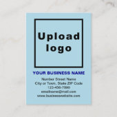 Marque d'affaires sur petite carte Portrait bleu c (Devant)