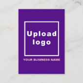 Marque d'affaires sur petite carte Portrait violet (Dos)
