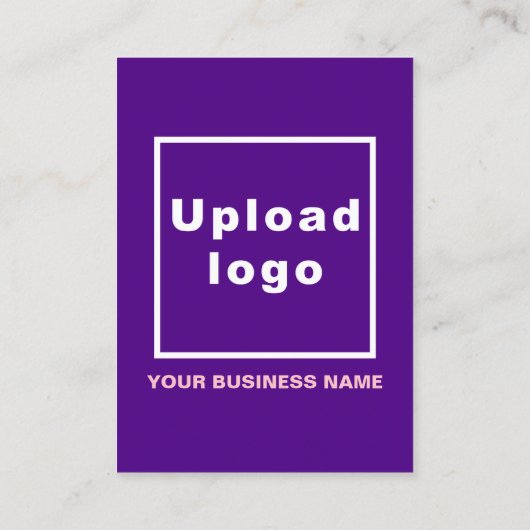 Marque d'affaires sur petite carte Portrait violet (Dos)