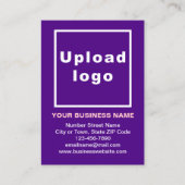 Marque d'affaires sur petite carte Portrait violet (Devant)