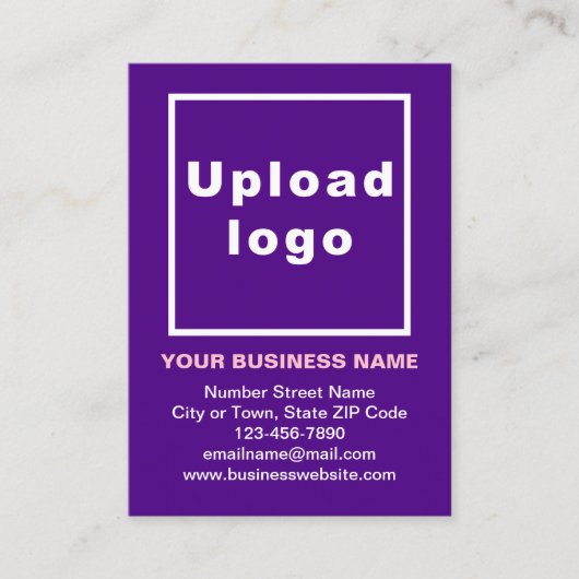 Marque d'affaires sur petite carte Portrait violet (Devant)