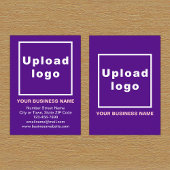 Marque d'affaires sur petite carte Portrait violet