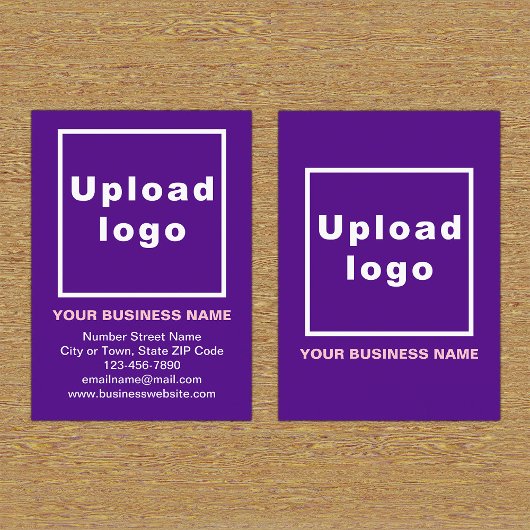 Marque d'affaires sur petite carte Portrait violet
