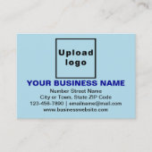 Marque d'affaires sur petite carte rectangle bleu (Devant)