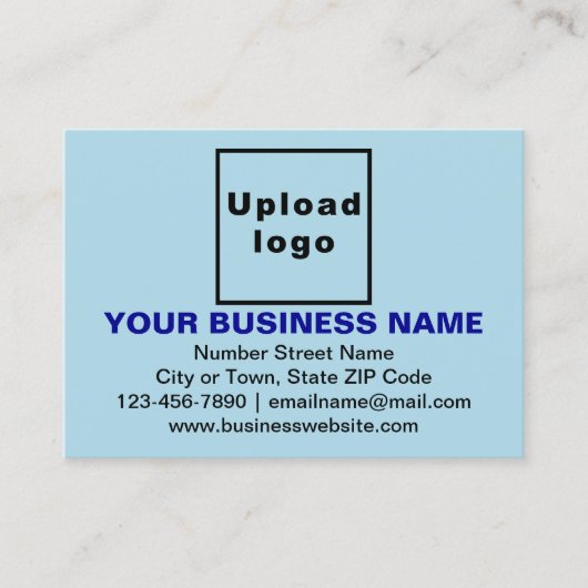 Marque d'affaires sur petite carte rectangle bleu (Devant)