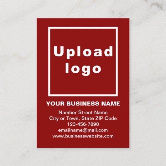 Marque d'affaires sur petite carte rouge Portrait (Devant)