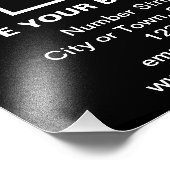 Marque d'affaires sur photo Carré noir Imprimer (Coin)