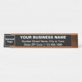 Marque d'affaires sur plaque de nom de bureau long (Devant)