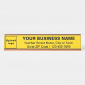 Marque d'affaires sur plaque de nom de bureau long (Devant)
