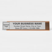 Marque d'affaires sur plaque de nom de bureau long (Devant)