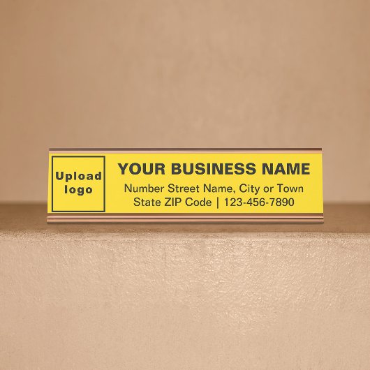 Marque d'affaires sur plaque de nom de bureau stan