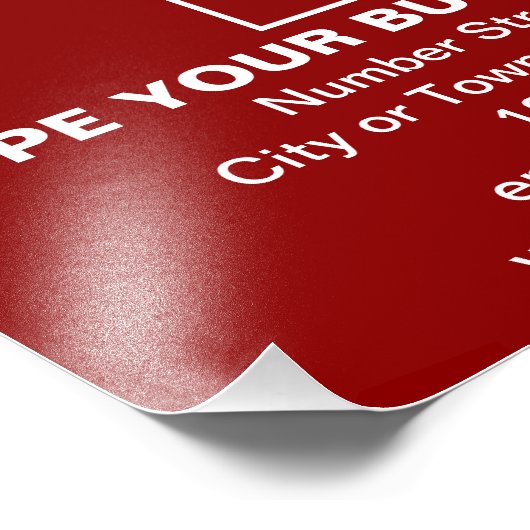 Marque d'affaires sur rectangle rouge Impression p (Coin)