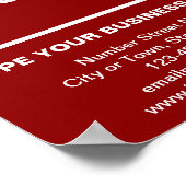 Marque d'affaires sur Red Small Poster (Coin)
