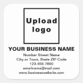 Marque d'affaires sur Sticker Carré blanc (Devant)