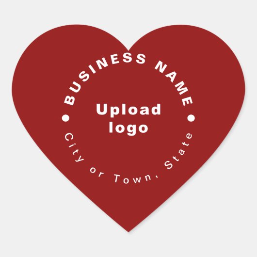 Marque d'affaires sur Sticker en forme de coeur ro (Devant)