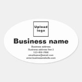 Marque d'affaires sur Sticker en forme ovale blanc (Devant)