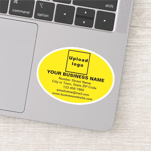 Marque d'affaires sur Sticker en vinyle de forme o (Détail)