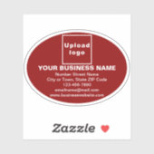 Marque d'affaires sur Sticker en vinyle de forme o (Feuille)