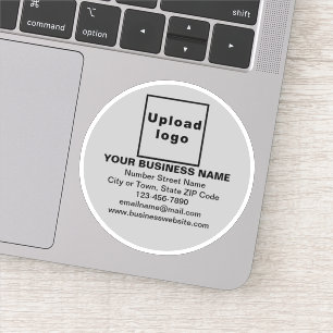 Marque d'affaires sur Sticker en vinyle gris rond