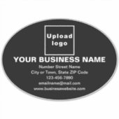 Marque d'affaires sur Sticker en vinyle noir grand (Devant)