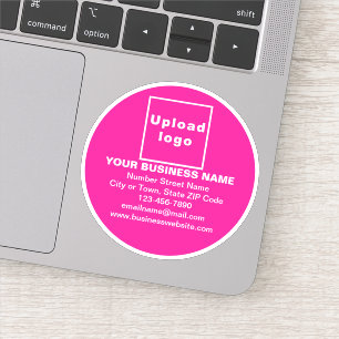 Marque d'affaires sur Sticker en vinyle rond rose