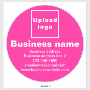 Marque d'affaires sur Sticker en vinyle rond rose