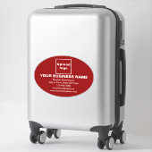 Marque d'affaires sur Sticker en vinyle rouge gran (Sur valise)
