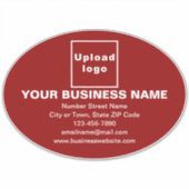 Marque d'affaires sur Sticker en vinyle rouge gran (Devant)