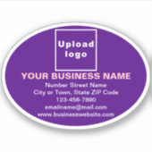 Marque d'affaires sur Sticker en vinyle violet ova (Devant)