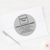 Marque d'affaires sur Sticker gris rond (Enveloppe)