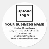 Marque d'affaires sur Sticker rond blanc (Devant)