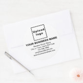 Marque d'affaires sur Sticker rond blanc (Enveloppe)
